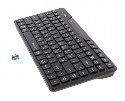 Клавіатура бездротова A4Tech FBK26C AS (Black) (BT + 2.4 ГГц) Fstyler, з акумулятором, quiet key, чорний