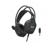 Гарнитура A4Tech XH-200 (Black) X7 USB с подсветкой, цвет черный