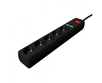 Мережевий подовжувач Energenie SPG5-U2-5-02, чорний, 1.5 м кабель, 5 розеток, USB зарядка 2 А Мережевий подовжувач Energenie SPG5-U2-5-02, чорний, 1.5 м кабель, 5 розеток, USB зарядка 2 А