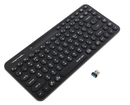 Клавиатура A4Tech FBK36C AS (Black) беспроводная (BT + 2.4 ГГц) Fstyler, с аккумулятором, quiet key, цвет черный