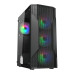 Корпус компьютерный Cougar Uniface MX110 RGB, Игровой, 4*120mm RGB вентиляторы предустановленные, Mini ITX / Micro ATX / ATX, стеклянное окно, черный