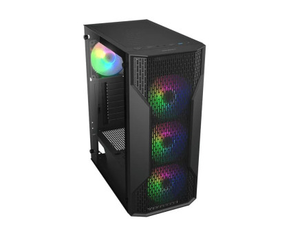 Корпус компьютерный Cougar Uniface MX110 RGB, Игровой, 4*120mm RGB вентиляторы предустановленные, Mini ITX / Micro ATX / ATX, стеклянное окно, черный