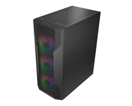 Корпус компьютерный Cougar Uniface MX110 RGB, Игровой, 4*120mm RGB вентиляторы предустановленные, Mini ITX / Micro ATX / ATX, стеклянное окно, черный