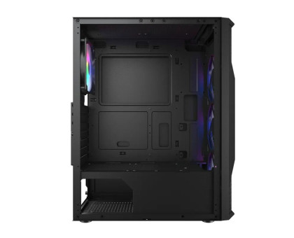 Корпус компьютерный Cougar Uniface MX110 RGB, Игровой, 4*120mm RGB вентиляторы предустановленные, Mini ITX / Micro ATX / ATX, стеклянное окно, черный