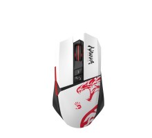 Миша ігрова бездротова A4-Tech Bloody R36 Ultra (Naraka), біла з малюнком
