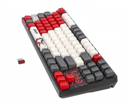 Механическая игровая беспроводная клавиатура Bloody WS87 (Naraka), USB, RGB подсветка, BLMS Red Plus Switch Механическая игровая беспроводная клавиатура Bloody WS87 (Naraka), USB, RGB подсветка, BLMS Red Plus Switch