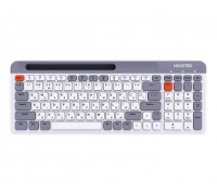 Беспроводная клавиатура Maxxter KBW-02G-UA, ножничный механизм, серая с белым