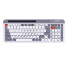Бездротова клавіатура Maxxter KBW-02G-UA, ножичний механізм, сіра з білим