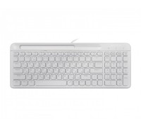 Проводная клавиатура Maxxter KB-01W-UA, ножничный механизм, белая