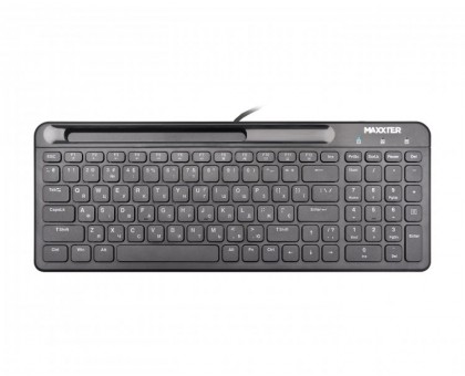 Дротова клавіатура Maxxter KB-01B-UA, ножичний механізм, чорна Дротова клавіатура Maxxter KB-01B-UA, ножичний механізм, чорна