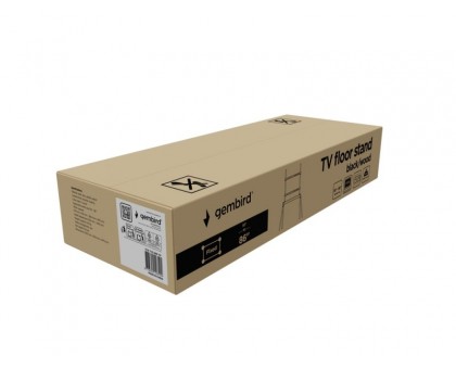 Підлогова тумба під телевізор Gembird TVS-86F-01-BK, 55" - 86" (до 40 кг) Підлогова тумба під телевізор Gembird TVS-86F-01-BK, 55" - 86" (до 40 кг)