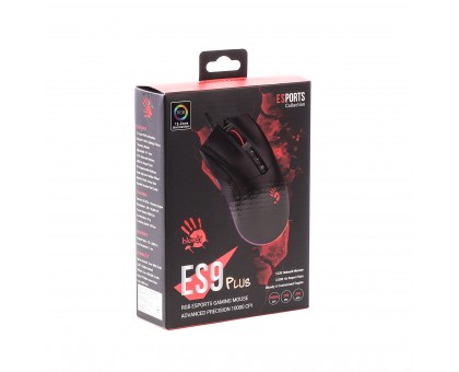 Мышь игровая Bloody ES9 Plus (Stone black), RGB, 16000 CPI, 20M нажатий, черная Мышь игровая Bloody ES9 Plus (Stone black), RGB, 16000 CPI, 20M нажатий, черная