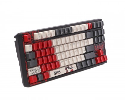 Механическая игровая клавиатура Bloody S87 (Naraka), красные свитчи, USB, RGB расная подсветка, BLMS Red Plus Switch Механическая игровая клавиатура Bloody S87 (Naraka), красные свитчи, USB, RGB расная подсветка, BLMS Red Plus Switch