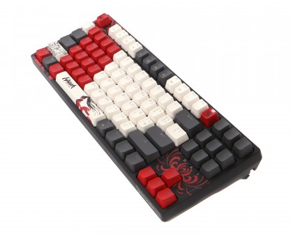 Механическая игровая клавиатура Bloody S87 (Naraka), красные свитчи, USB, RGB расная подсветка, BLMS Red Plus Switch Механическая игровая клавиатура Bloody S87 (Naraka), красные свитчи, USB, RGB расная подсветка, BLMS Red Plus Switch