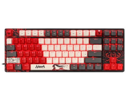Механічна ігрова клавіатура Bloody S87 (Naraka), червоні світчі, USB, RGB червоне підсвічування, BLMS Red Plus Switch