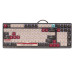 Механическая игровая клавиатура A4Tech Bloody S98 (Pixels Red), USB, подсветка, BLMS Red Plus Switch, серо-белая
