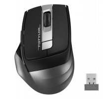 Миша бездротова безшумна A4Tech Fstyler FG35S (Grey), USB, колір чорний+сірий