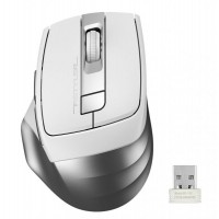 Миша бездротова безшумна A4Tech Fstyler FG35S (Silver), USB, колір білий+сірий