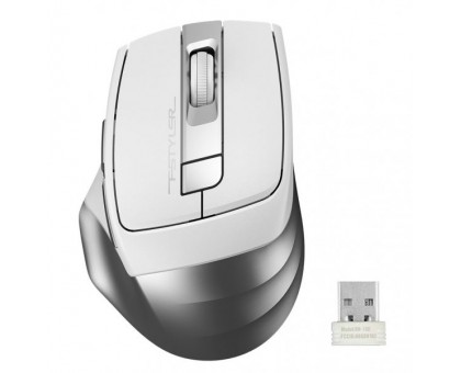 Миша бездротова безшумна A4Tech Fstyler FG35S (Silver), USB, колір білий+сірий Миша бездротова безшумна A4Tech Fstyler FG35S (Silver), USB, колір білий+сірий