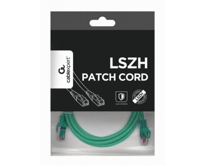 Патч корд Cablexpert PP6A-LSZHCU-G-3M, S/STP, литий, 50u" штекер із фіксатором, 3,0 м, зелений Патч корд Cablexpert PP6A-LSZHCU-G-3M, S/STP, литий, 50u" штекер із фіксатором, 3,0 м, зелений
