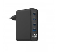 Мережевий зарядний пристрій Gembird TA-UC-PDQC100LCD-01-BK 100W