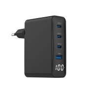 Мережевий зарядний пристрій Gembird TA-UC-PDQC100LCD-01-BK 100W