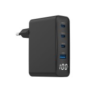 Мережевий зарядний пристрій Gembird TA-UC-PDQC100LCD-01-BK 100W