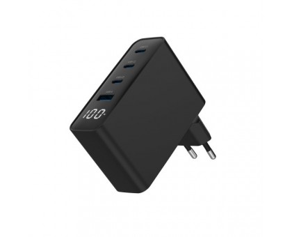 Мережевий зарядний пристрій Gembird TA-UC-PDQC100LCD-01-BK 100W