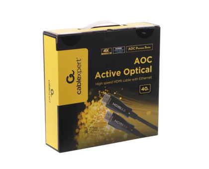 Кабель Cablexpert CCBP-HDMI-AOC-40M, HDMI V.2.0, вилка/вилка, з позолоченими контактами, 40 м