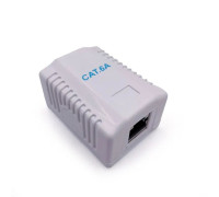 Розетка Cablexpert NCAC-1F6A-01, однопортова з екраном RJ-45, 6A cat, зовнішня
