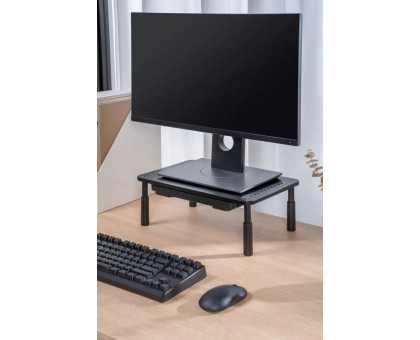 Стiл для монiтору/ноутбука Gembird MS-TABLE-D-01 з шухлядою, прямокутний, метал