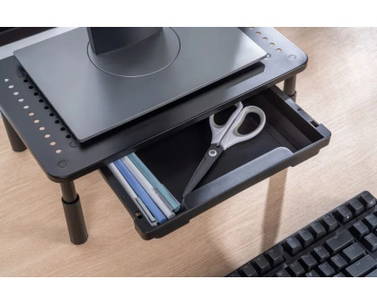 Стiл для монiтору/ноутбука Gembird MS-TABLE-D-01 з шухлядою, прямокутний, метал