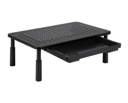 Стiл для монiтору/ноутбука Gembird MS-TABLE-D-01 з шухлядою, прямокутний, метал