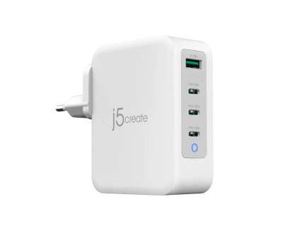 Зарядний пристрій J5create JUP43130E-EN ,1 USB-A / 3 USB-С
