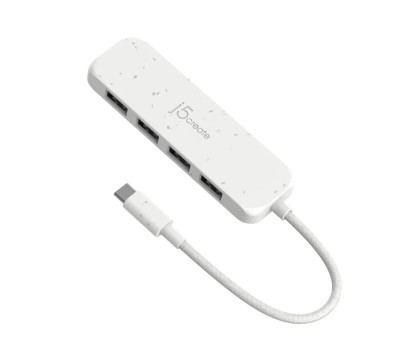 Хаб J5create JCH341EW-N USB-C на 4 USB-A, Білий