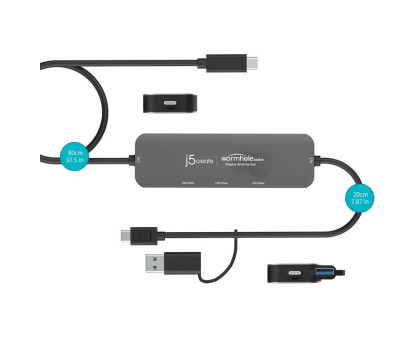 Багатопортовий мультиадаптер Wormhole Switch J5create JCH462-N