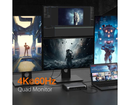 Док станція J5create JTD568-EN, Type-C 15-в-1