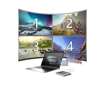 Багатопортовий мультиадаптер J5create JCA366-N USB-C на 4xHDMI