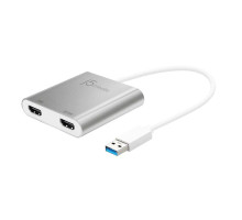 Багатопортовий мультиадаптер J5create JUA365-N USB-A на 2xHDMI (2 незалежних екрани)