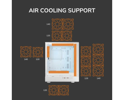 Корпус комп'ютерний Cougar AIRFACE PURE PRO White, чорний