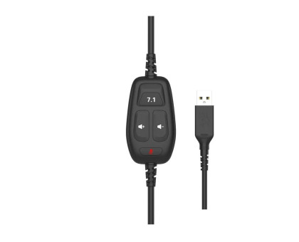 Гарнітура ігрова Bloody G585 (Black), складна конструкція, 7.1 віртуальний звук, RGB підсвічування, USB, колір чорний