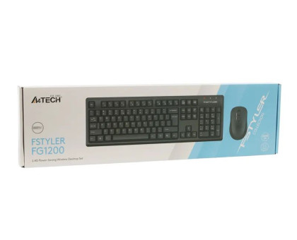 Комплект бездротовий, клавіатура з мишою A4Tech Fstyler FG1200, колір чорний