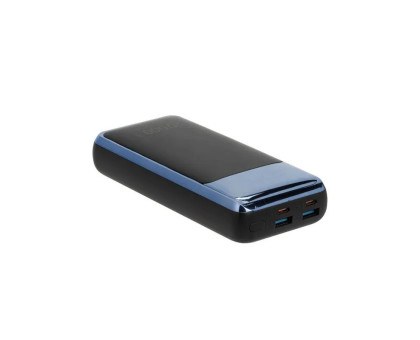 Портативний зарядний пристрій (павербанк) RIVACASE RIVAPOWER VA1075 (Black), 20000 mA, QC/PD 45W, з LCD, чорний