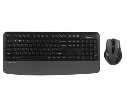 Комплект бездротовий, клавіатура з мишою A4Tech Fstyler FG2500S Plus, колір темно-сірий