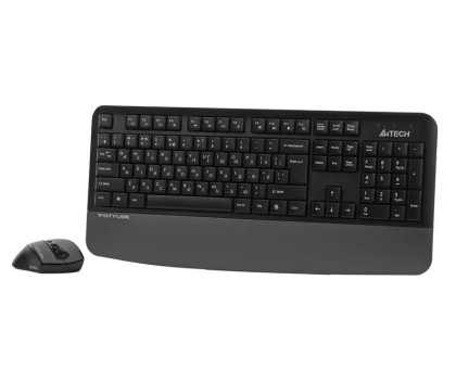 Комплект бездротовий, клавіатура з мишою A4Tech Fstyler FG2500S Plus, колір темно-сірий