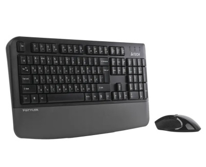 Комплект бездротовий, клавіатура з мишою A4Tech Fstyler FG2500S Plus, колір темно-сірий