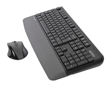 Комплект бездротовий, клавіатура з мишою A4Tech Fstyler FG2500S Plus, колір темно-сірий