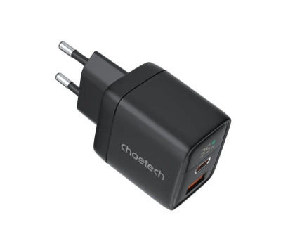 Мережевий зарядний пристрій Choetech PD6052-EU-BK, USB-A/USB-С