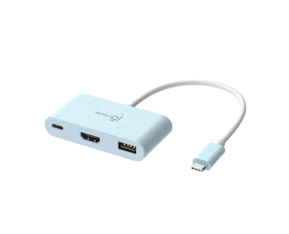 Багатопортовий мультиадаптер J5create JCA379EC-N, USB Type-C 3-в-1 блакитний