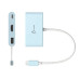 Багатопортовий мультиадаптер J5create JCA379EC-N, USB Type-C 3-в-1 блакитний
